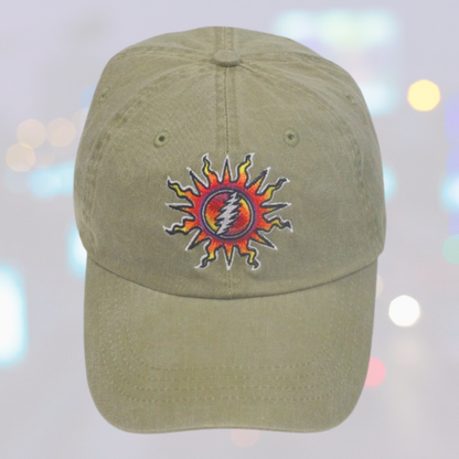 Grateful Dead Sunshine Lightning Hat-Tan