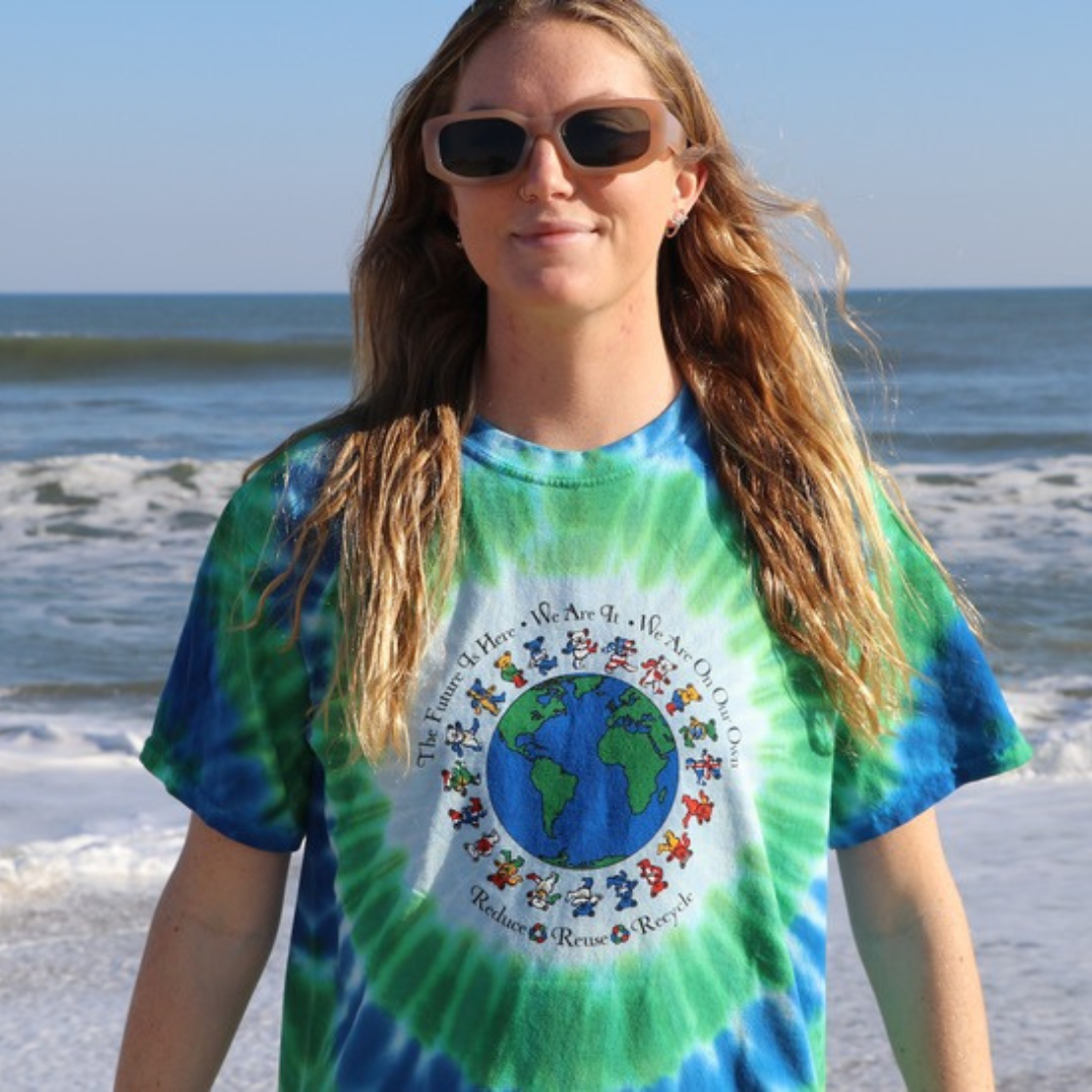 Adult Grateful Dead T-Shirt - Flag Bears Tie Dye | eDeadShop Adult Grateful Dead T-Shirt - Flag Bears Tie Dye | eDeadShop