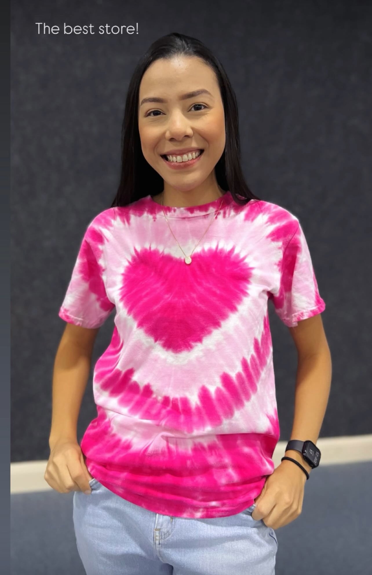 Pink Heart Tie Dye t-shirt