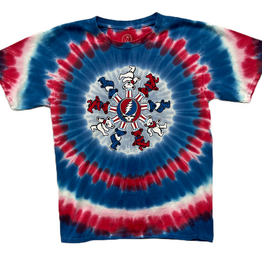 Patriotic Bears tie dyed t-shirt - eDeadShop