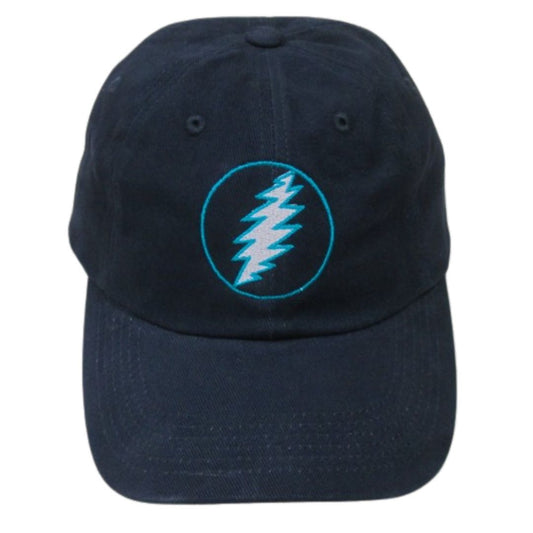 Grateful Dead Lightning Bolt Embroidered Hat - Navy