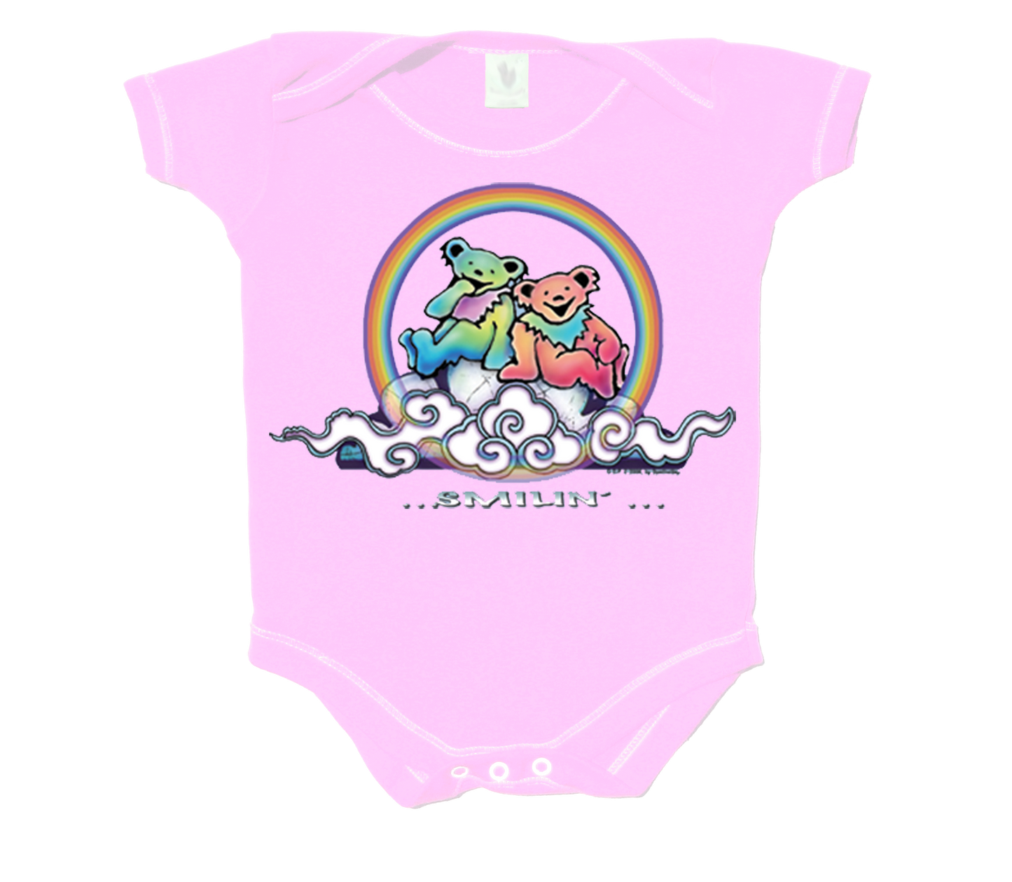Grateful Dead "Smiling Bears on Pink" Infant Onesie Romper