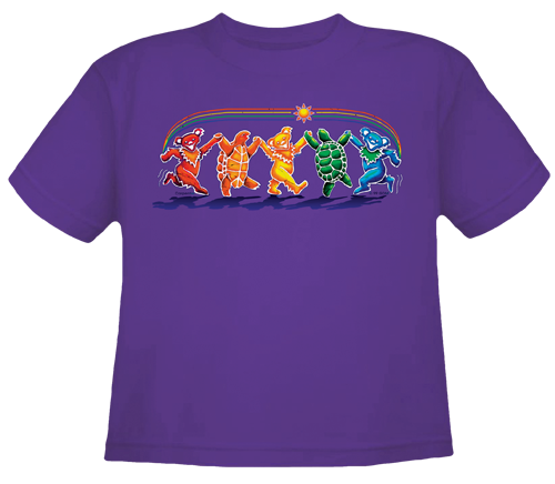 Grateful Dead "Rainbow Critters on Purple" Toddler and Youth t-shirt