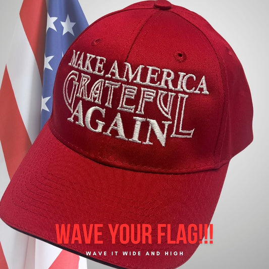 Make America Grateful Again Embroidered Hat Red