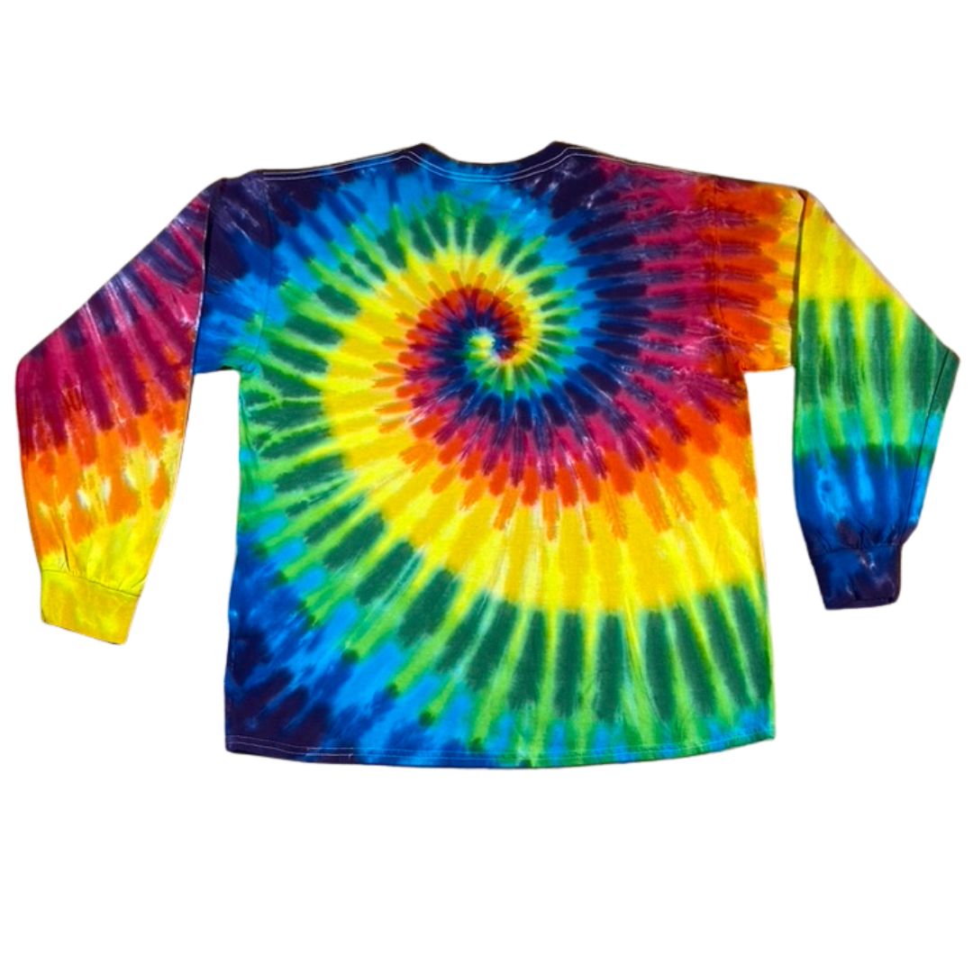 Rainbow Swirl Long Sleeve tie dye t-shirt