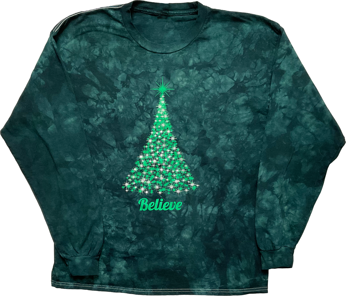 Christmas Sparkle Long Sleeve Tie Dye - eDeadShop