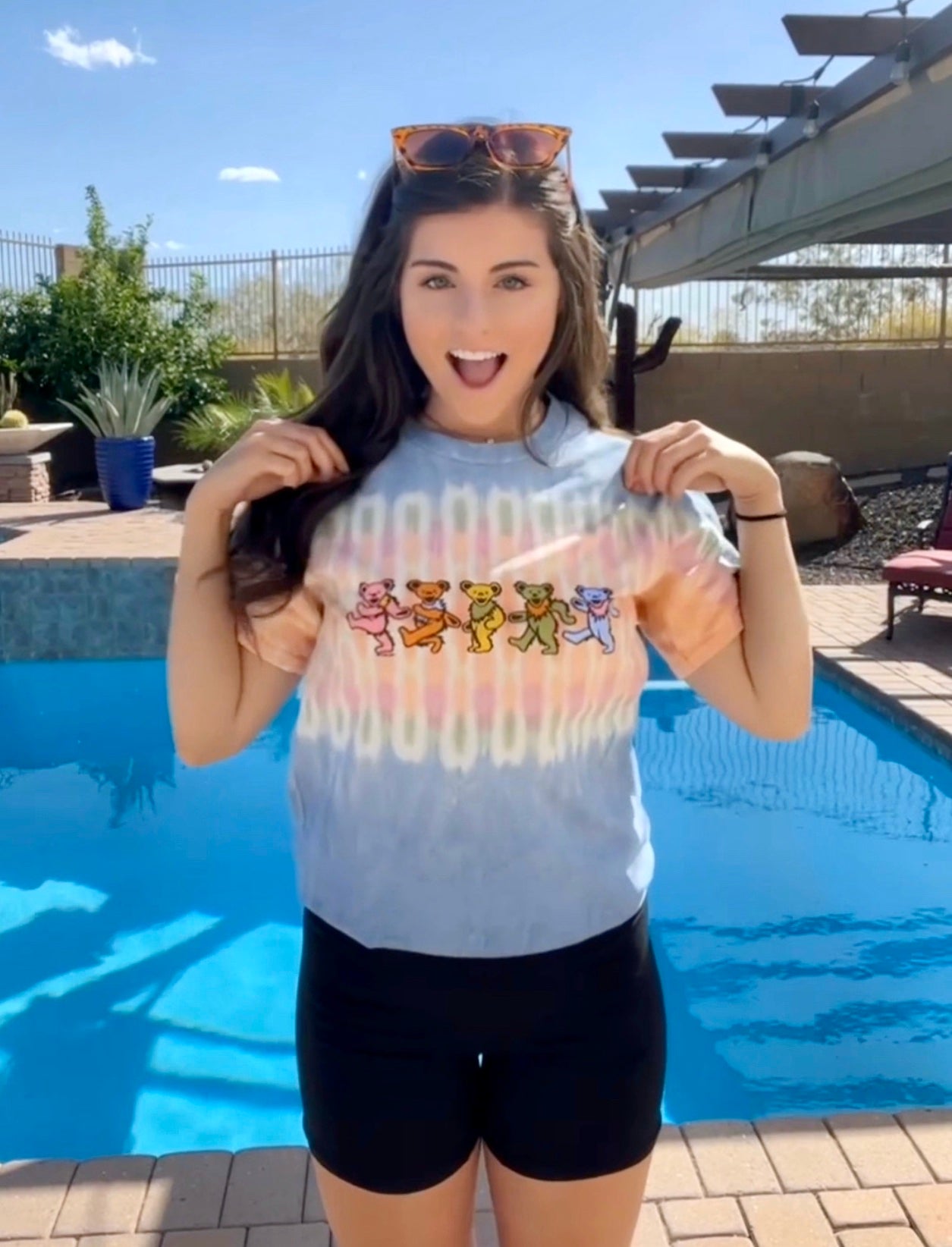 Row of Bears Adult tie dyed t-shirt - eDeadShop