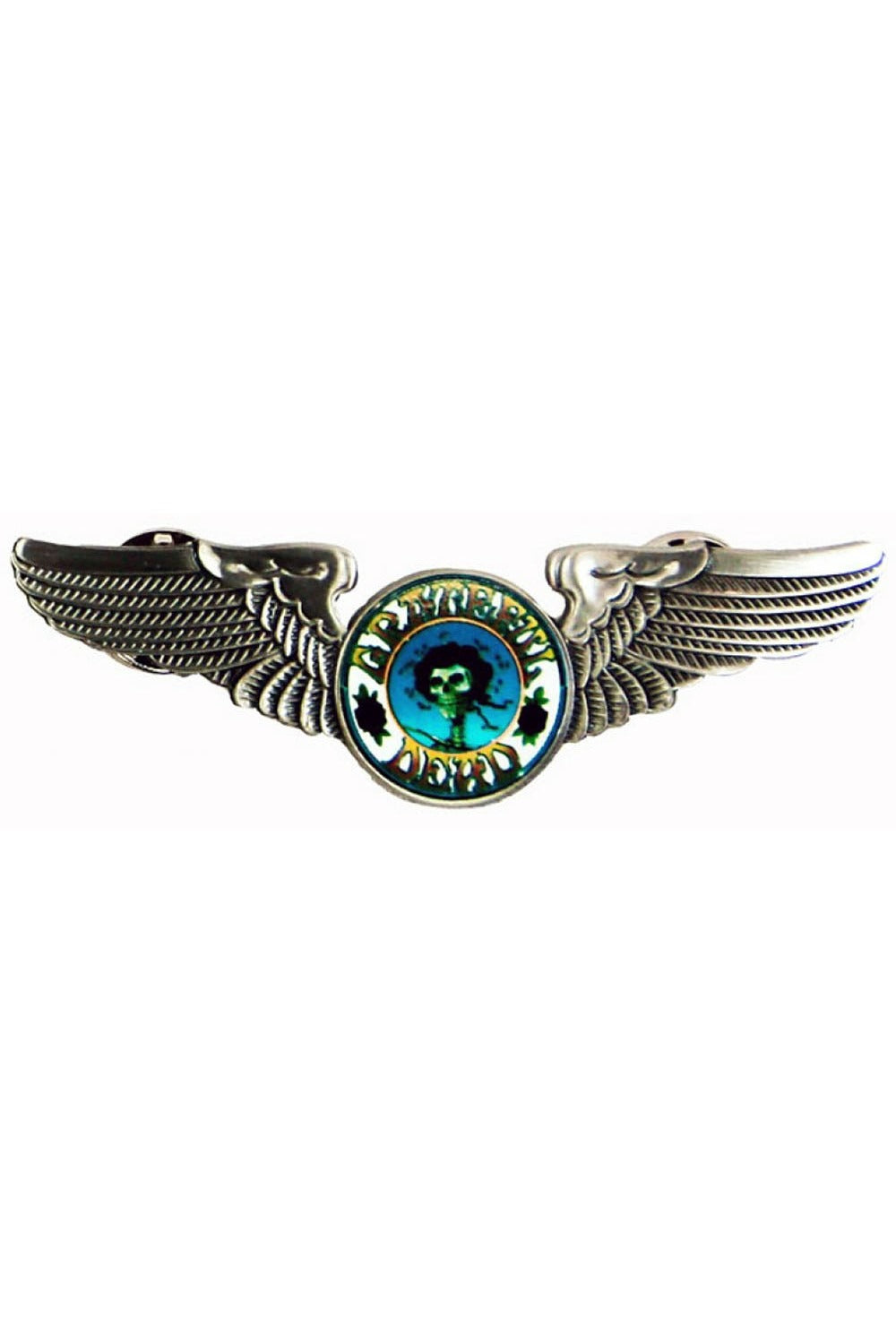 Grateful Dead GD Skull & Roses Large Pilot Pin Rockwings - eDeadShop