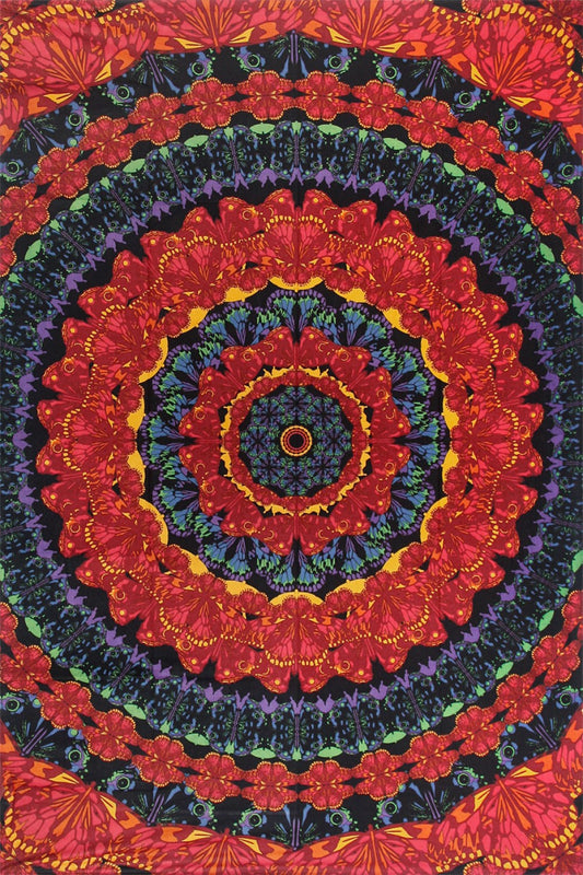 3D Blooming Butterfly Mandala Tapestry - eDeadShop