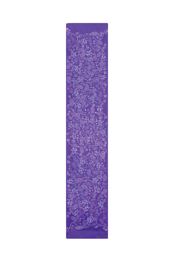 Grateful Dead Long Bear Scarf Purple - eDeadShop