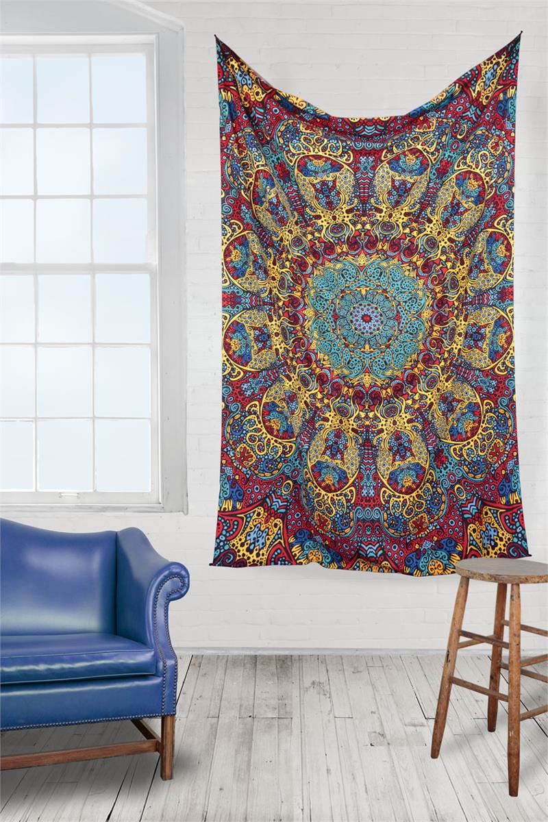 3D Psychedelic Sunburst Tapestry - eDeadShop