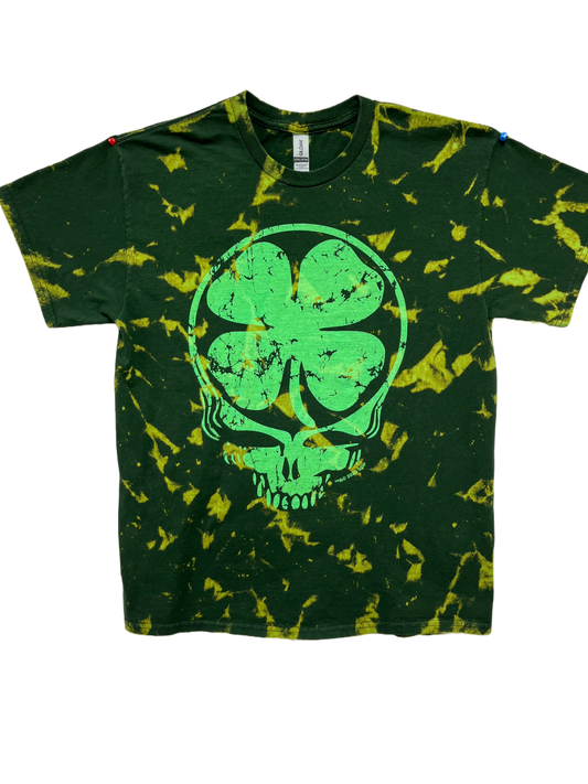 Distressed Shamrock Stealie t-shirt - eDeadShop