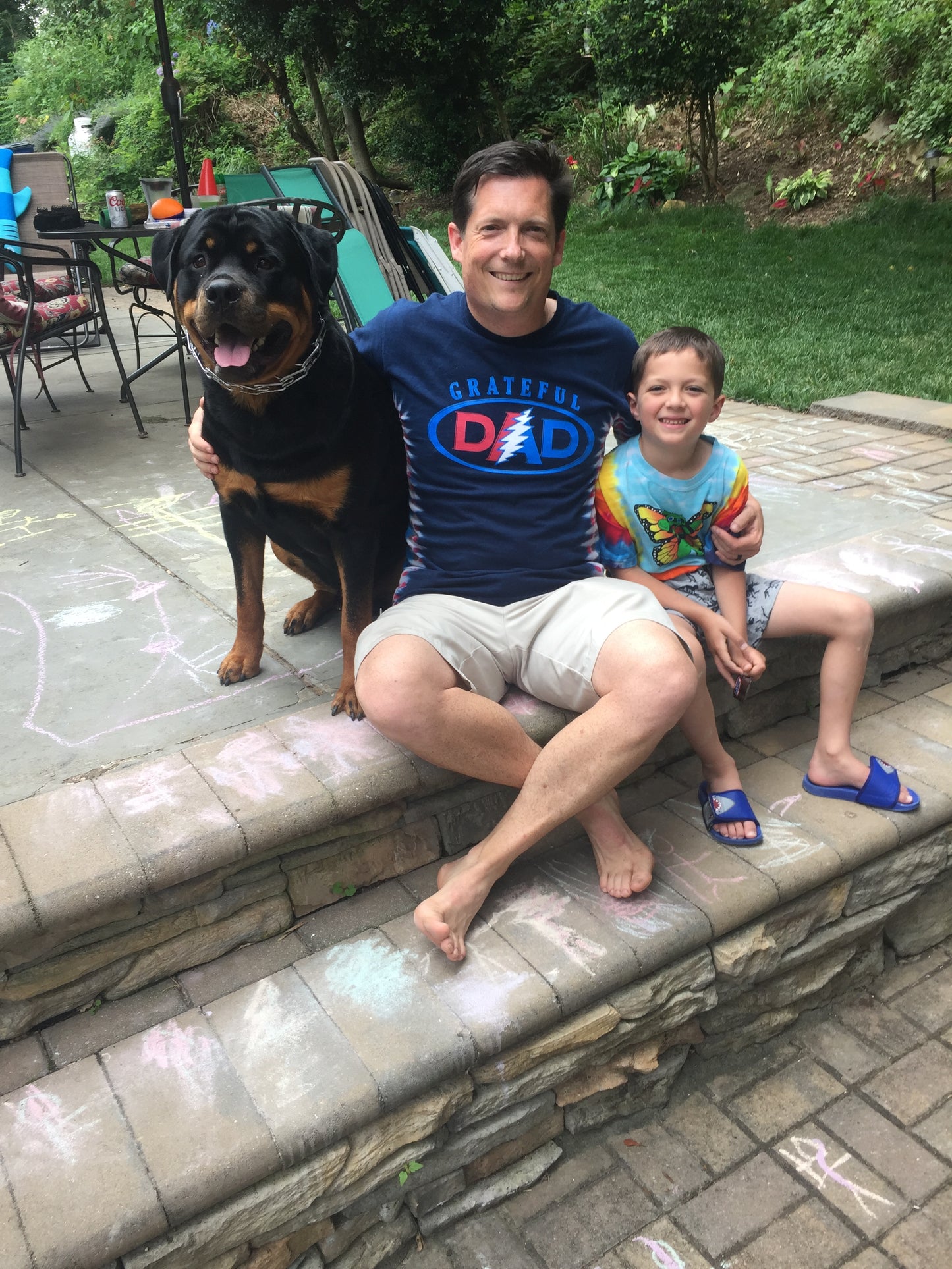 Grateful Dad Tie Dye t-shirt - eDeadShop