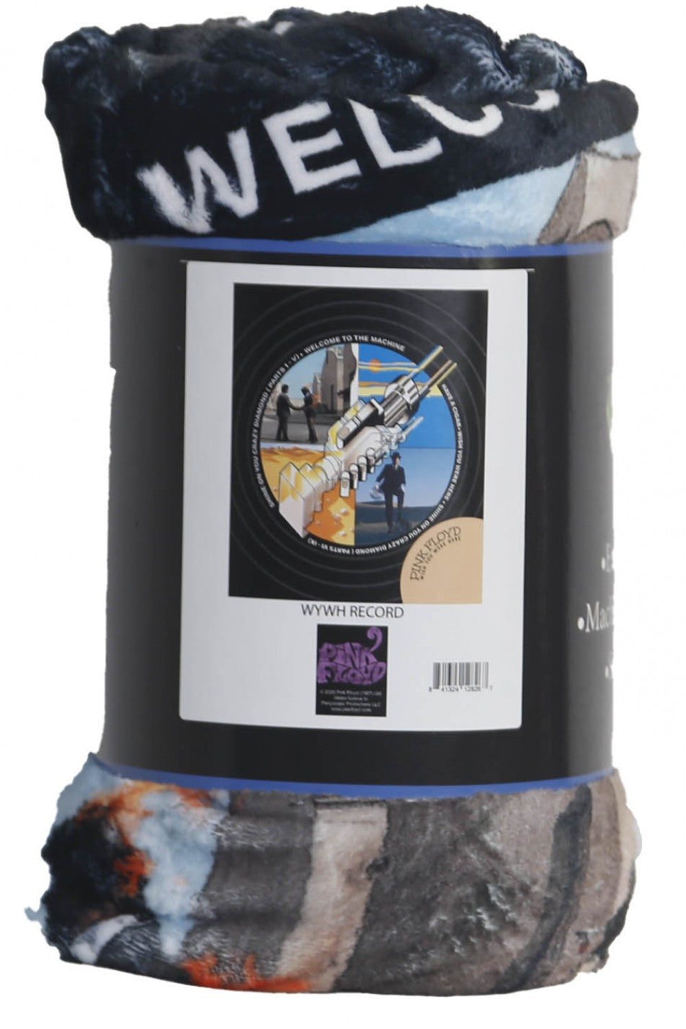 Pink Floyd Fleece Wish You Were Here Record Label Throw Blanket - eDeadShop