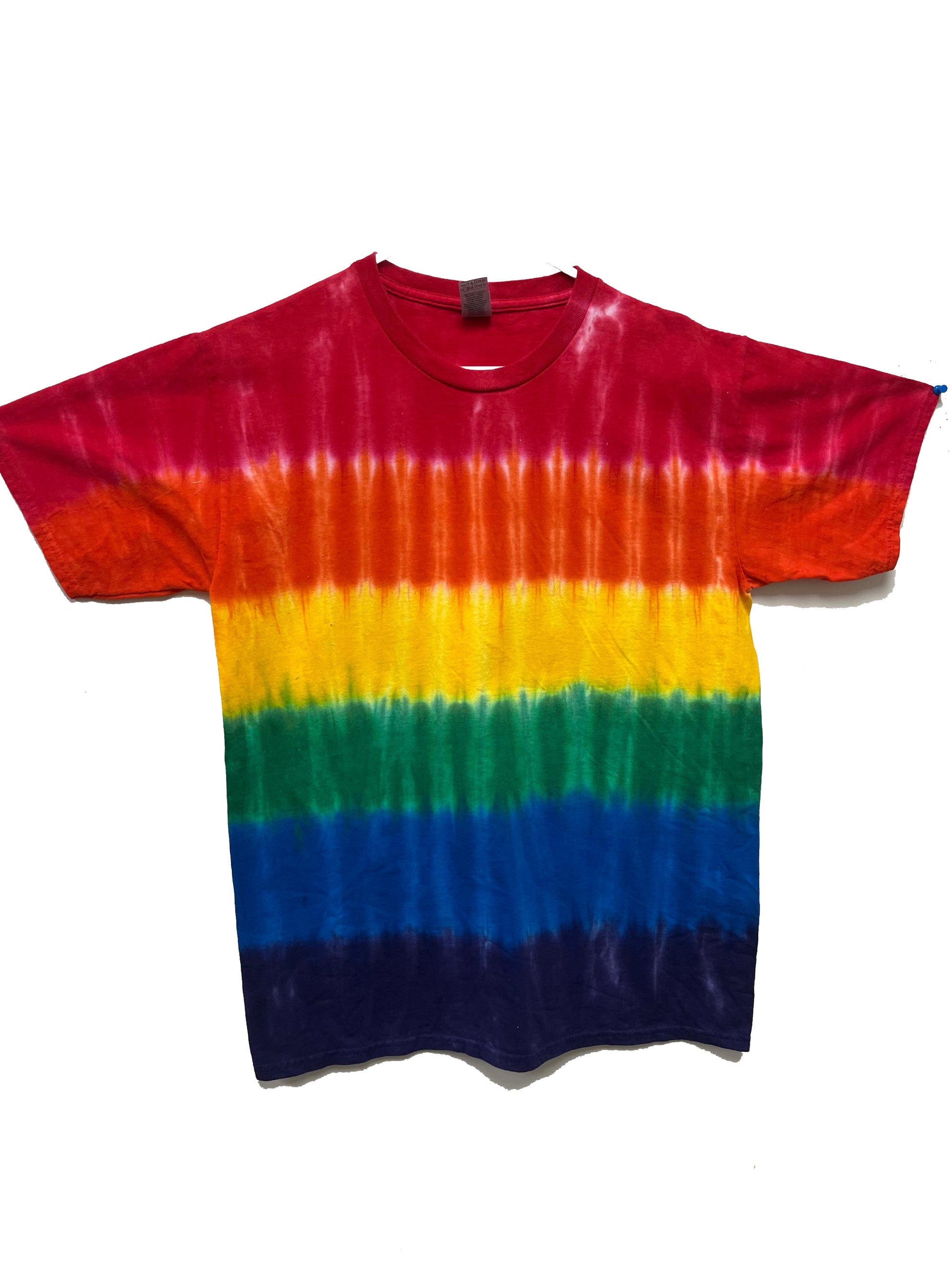 Rainbow Stripes tie dye t-shirt - eDeadShop