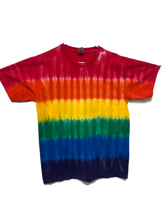 Rainbow Stripes tie dye t-shirt - eDeadShop