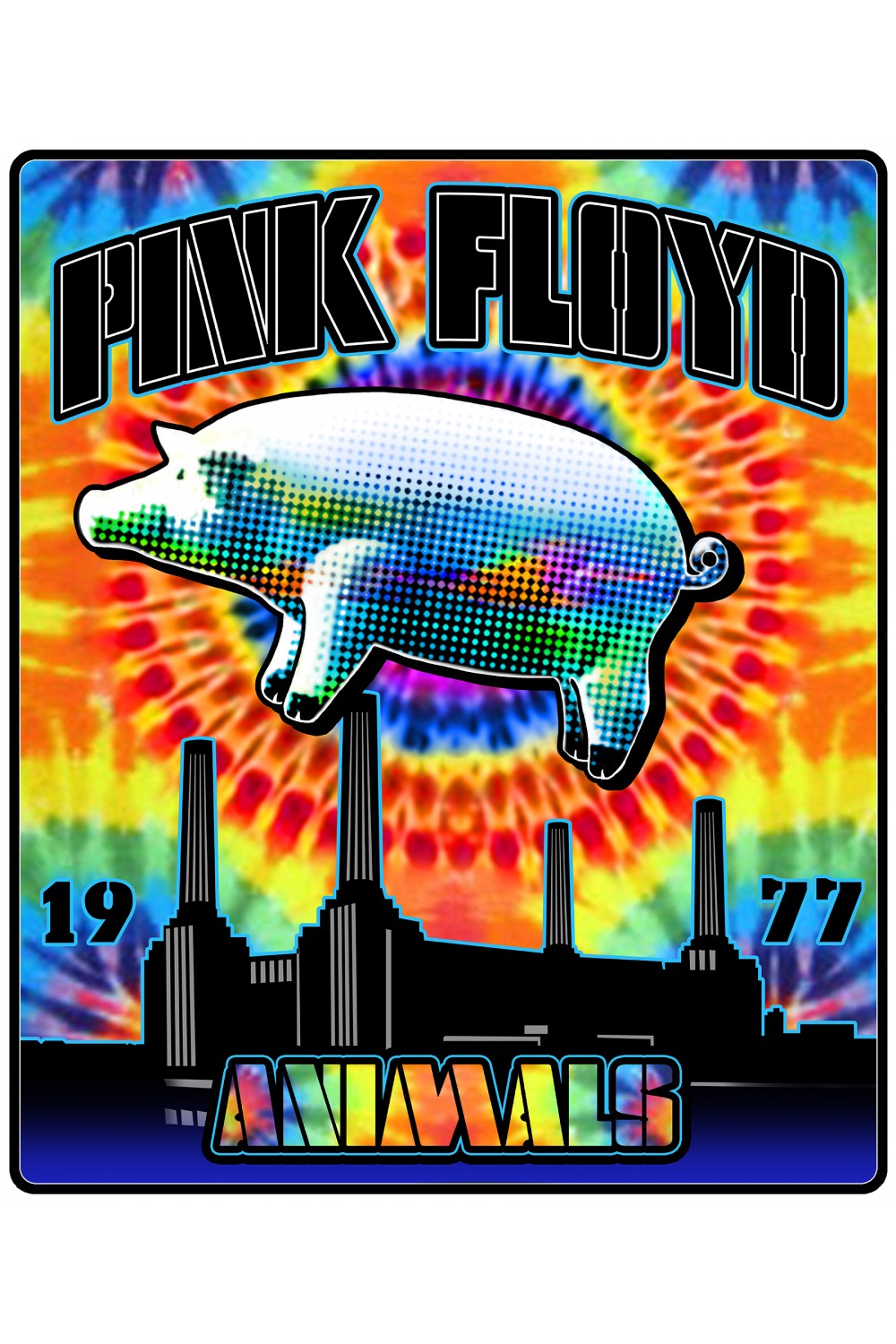 Pink Floyd Fleece Throw Blanket Animals - eDeadShop