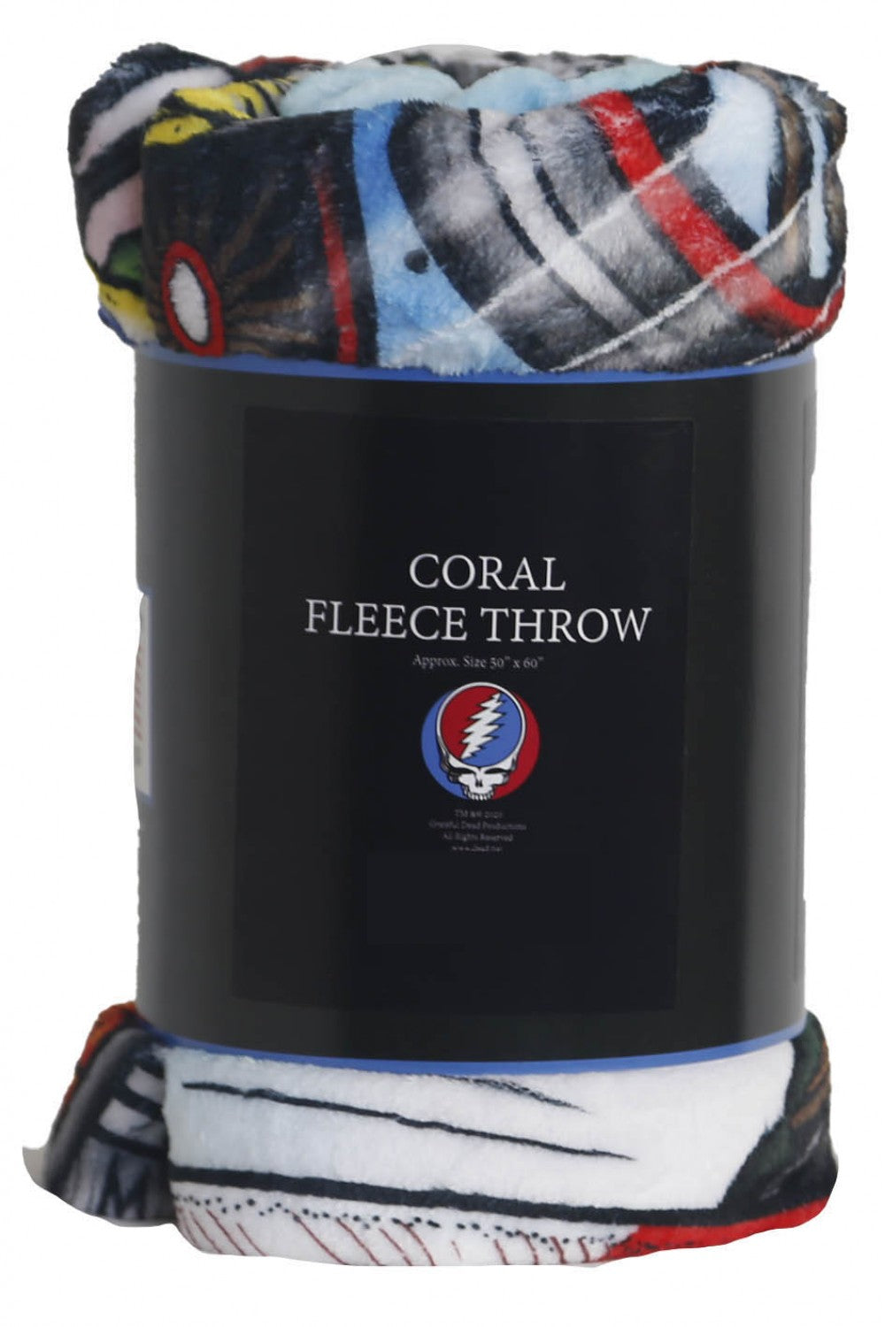 Grateful Dead Casey Jones Bear Fleece Throw Blanket - eDeadShop