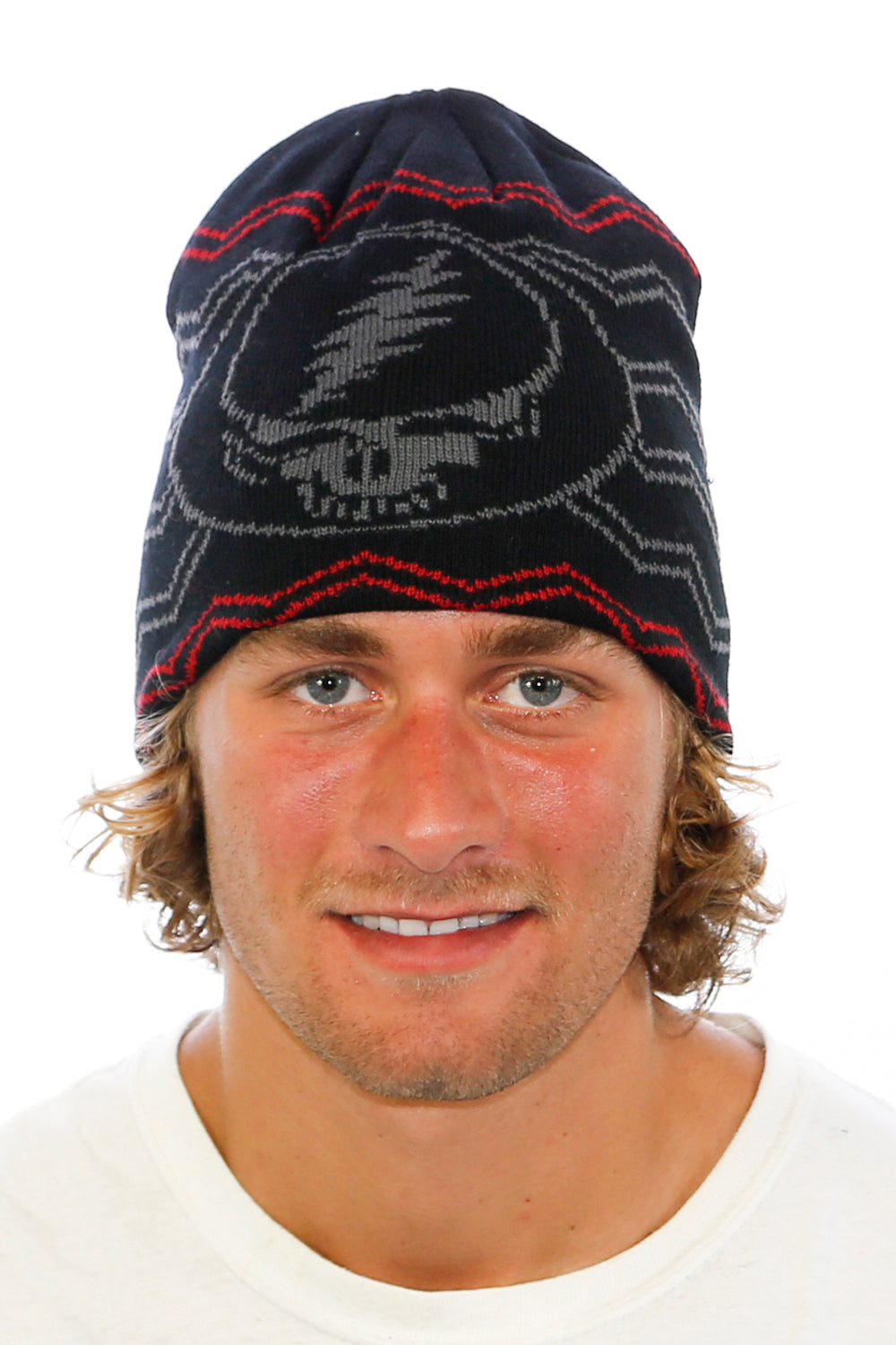 Grateful Dead Knit Beanie Steal your Face Hat Black - eDeadShop