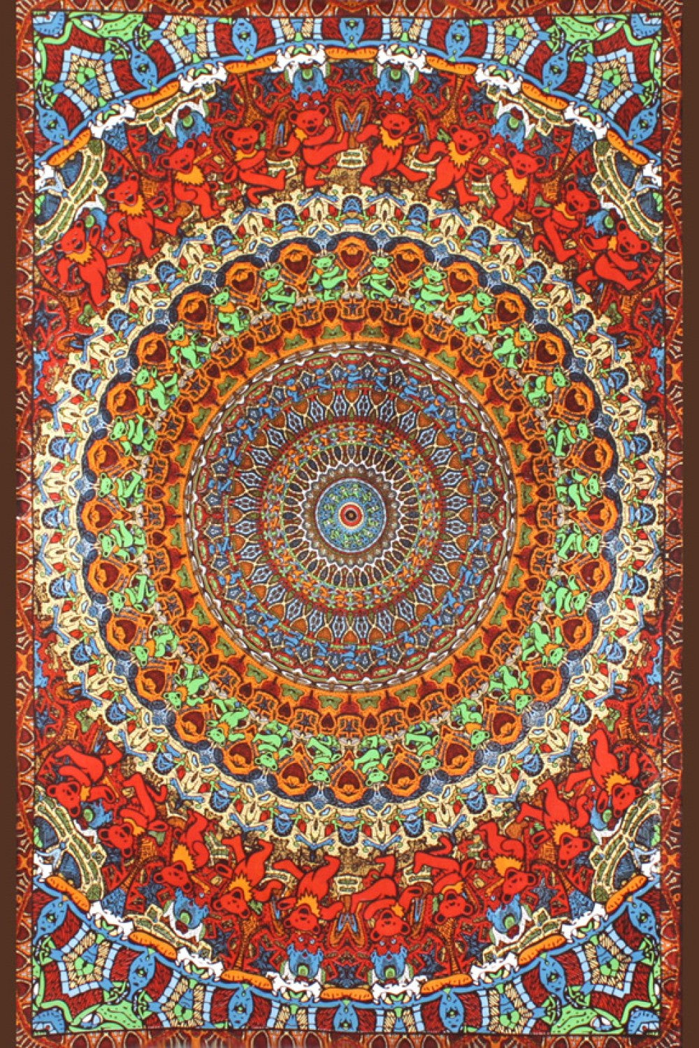 3D Grateful Dead Bear Vibrations Tapestry - eDeadShop