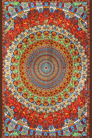 3D Grateful Dead Bear Vibrations Tapestry