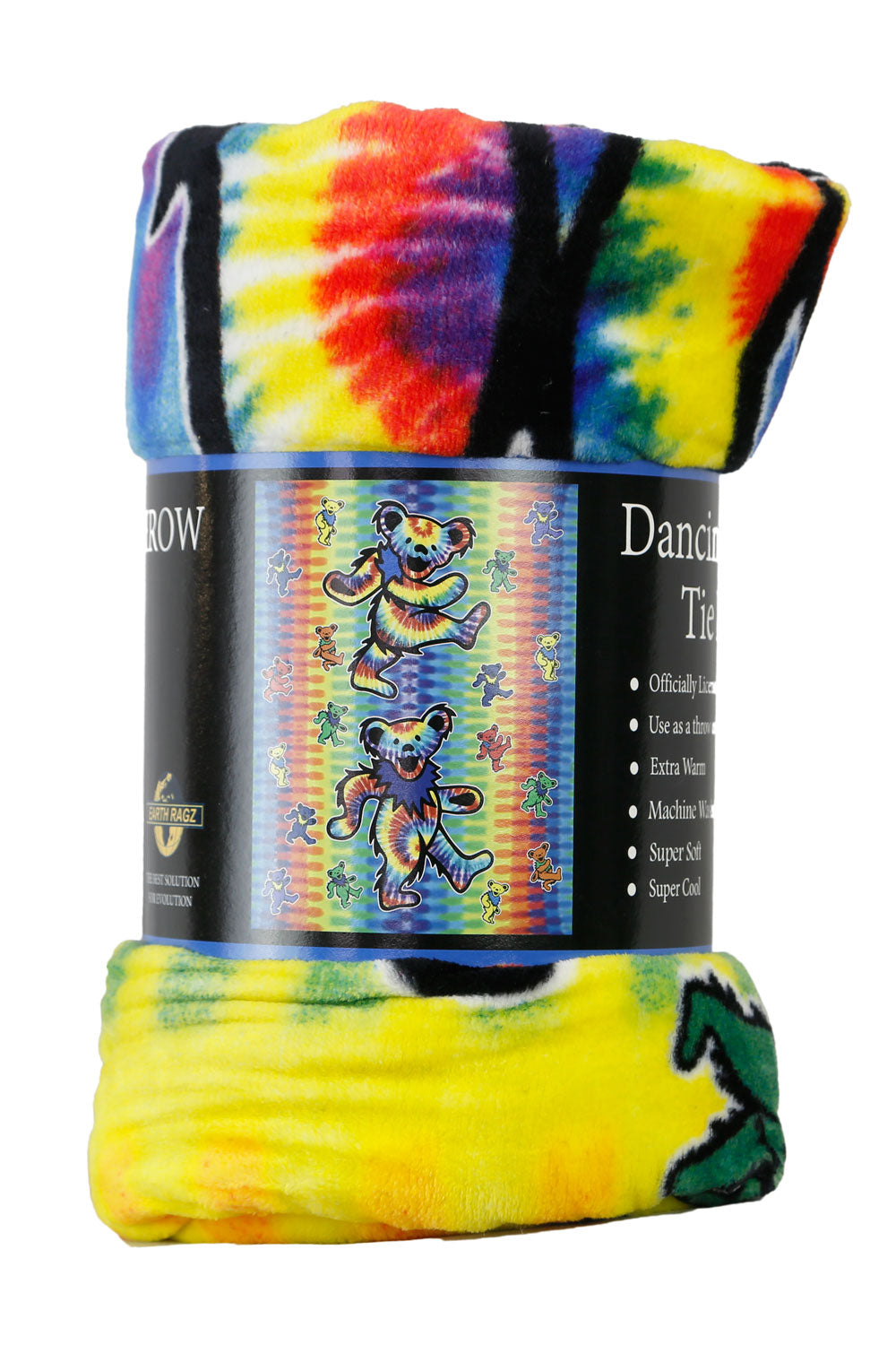 Grateful Dead Tie Dye Bears Fleece Throw Blanket - eDeadShop