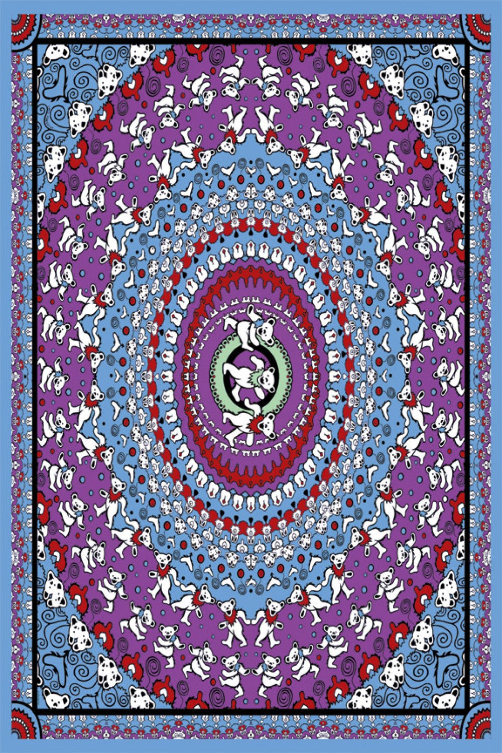 Grateful Dead Blue Bears Tapestry - eDeadShop