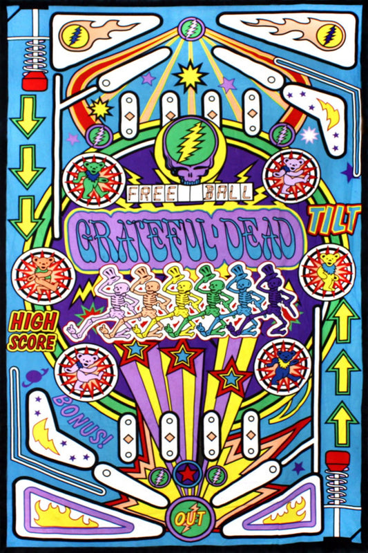 3D Grateful Dead Pinball Machine Tapestry - eDeadShop