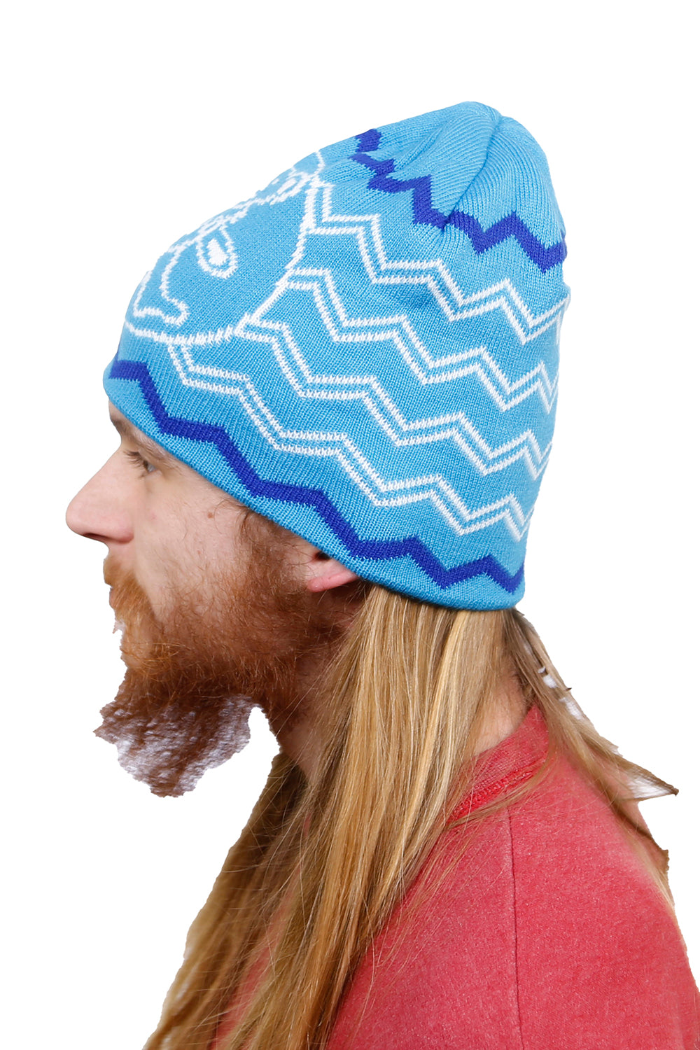 Grateful Dead Knit Dancing Bear Beanie Hat in Blue - eDeadShop