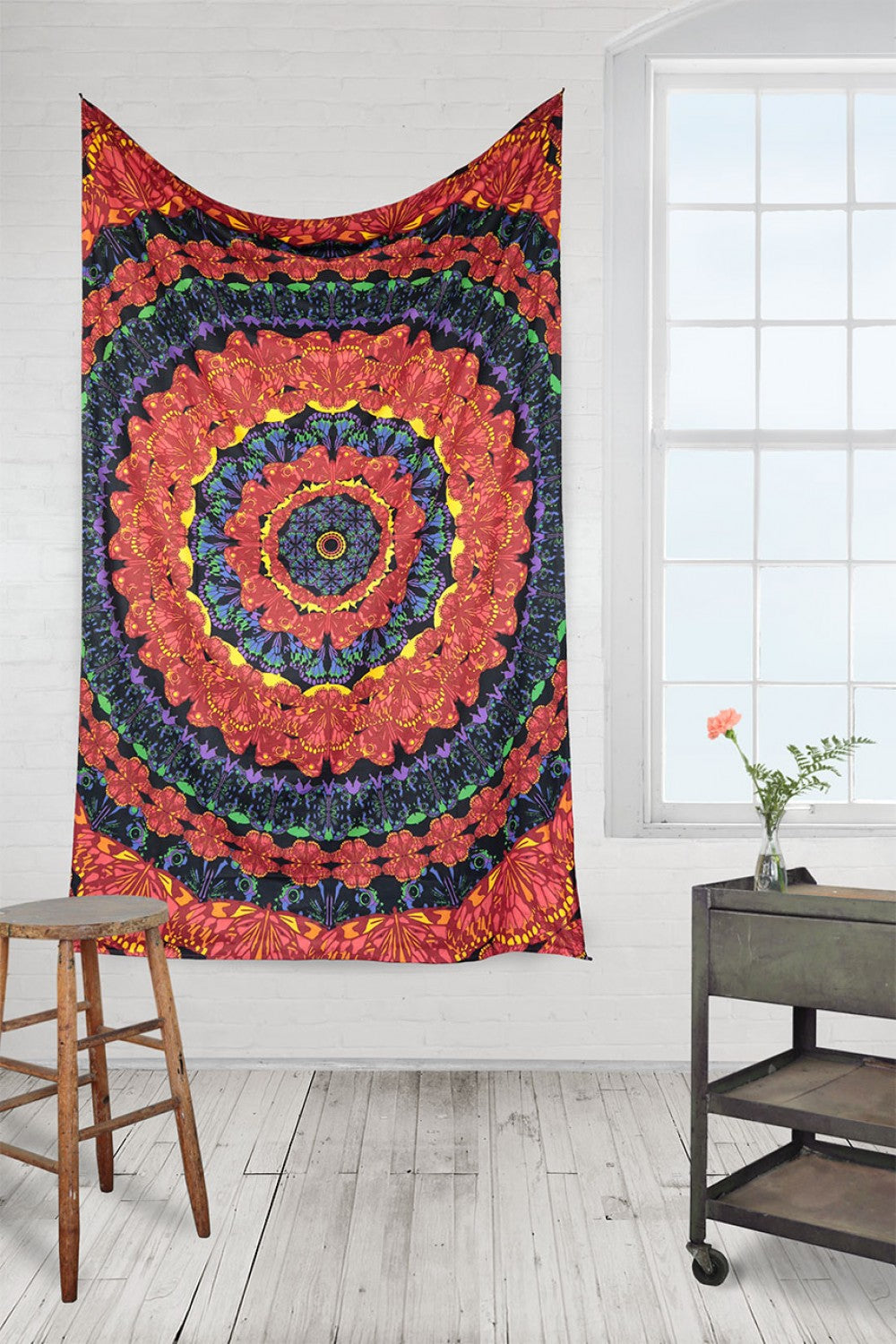3D Blooming Butterfly Mandala Tapestry - eDeadShop