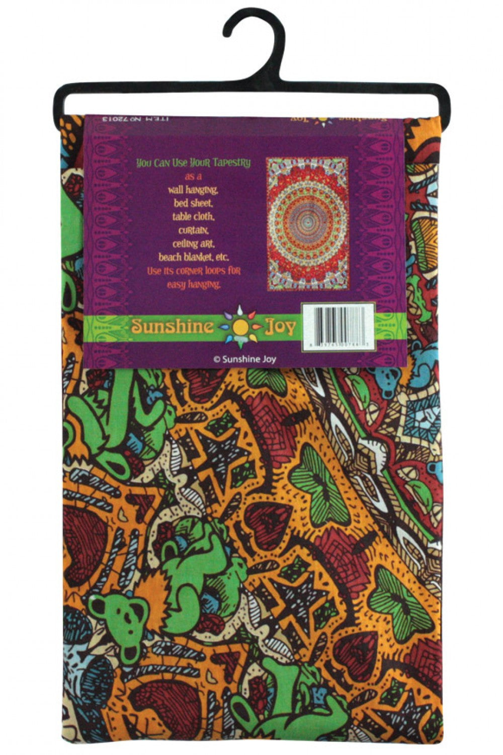 3D Grateful Dead Bear Vibrations Tapestry
