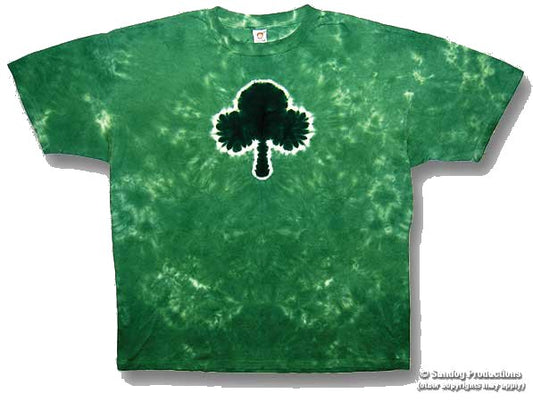 Green Shamrock Front Clover Leaf Tie Dye - eDeadShop