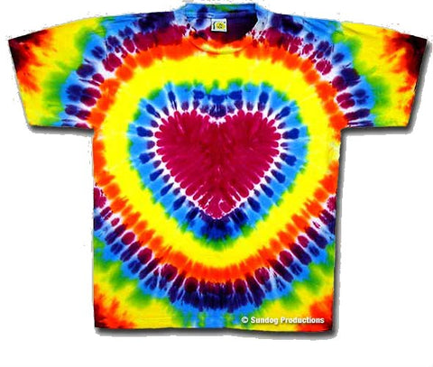 Rainbow Heart Tie Dye t-shirt