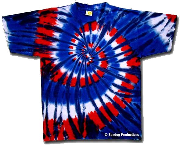 Blue & Black Spiral Youth Tie Dye T-Shirt