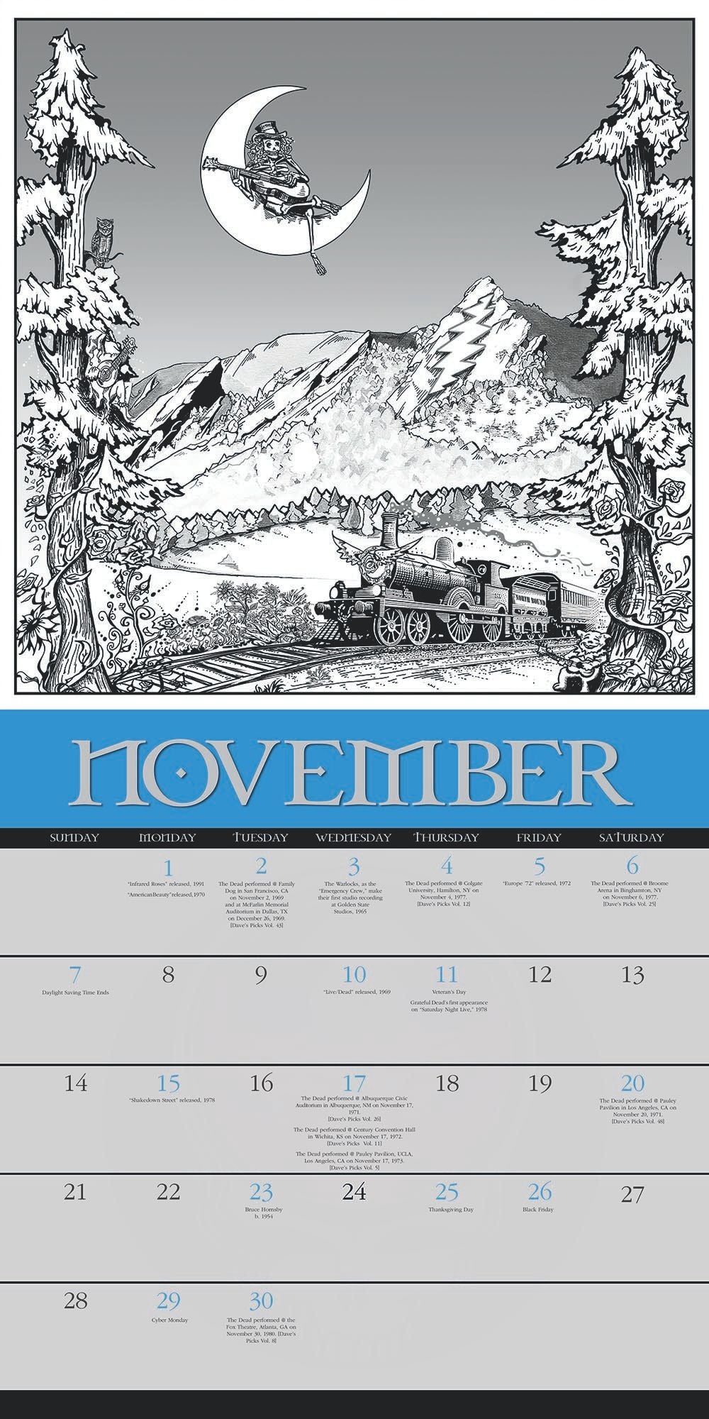 2027 Grateful Dead Wall Calendar