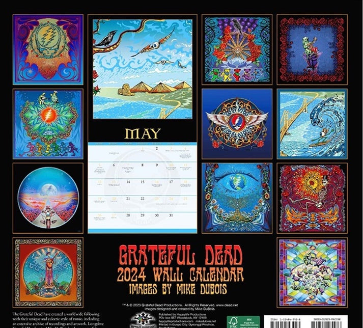2024 Grateful Dead Wall Calendar 12" x 12"
