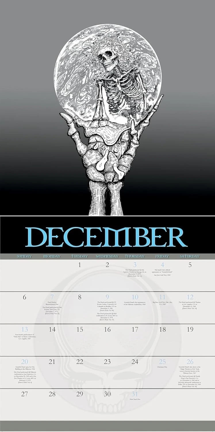 2026 Grateful Dead Wall Calendar - 12