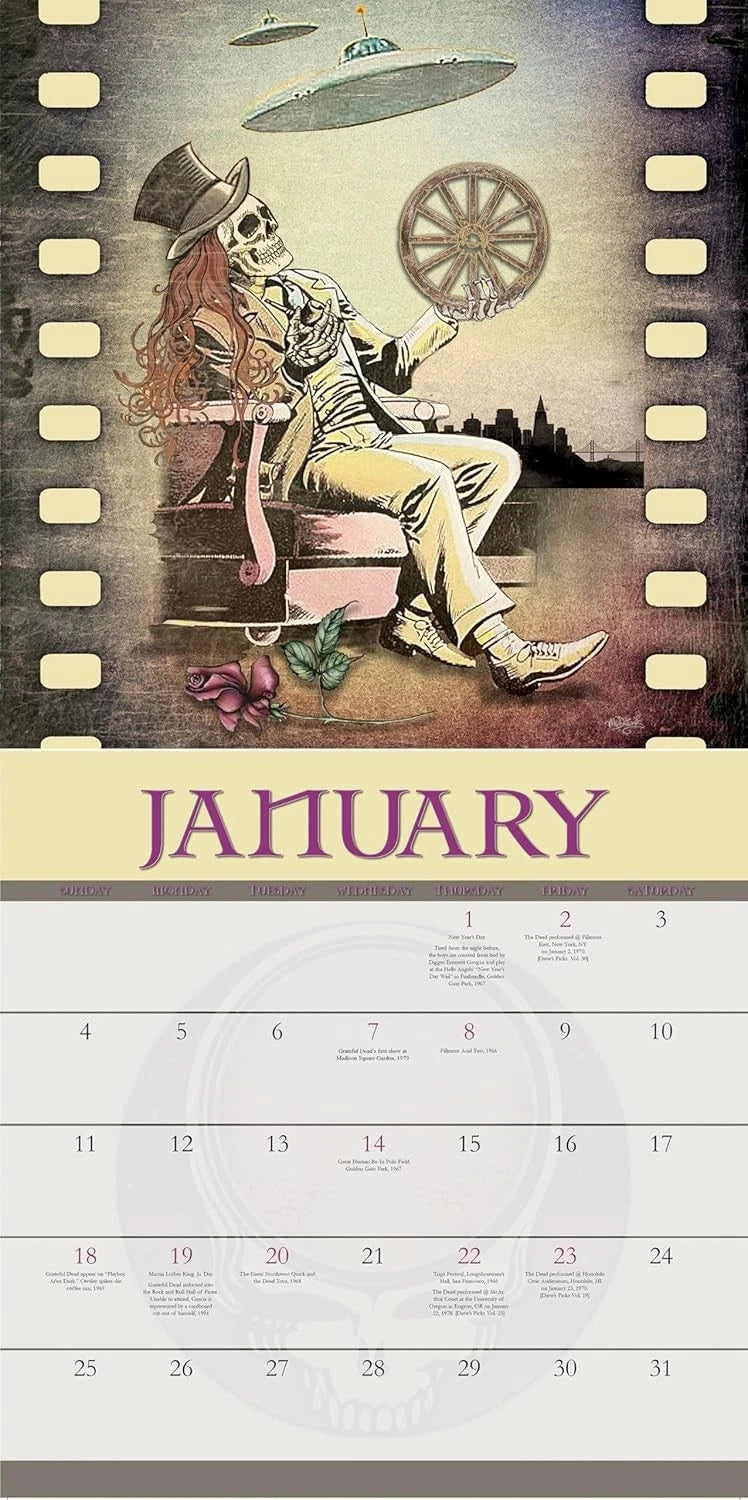 2026 Grateful Dead Wall Calendar 12