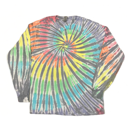 Light Glass Swirl Long Sleeve Tie Dye t-shirt - eDeadShop