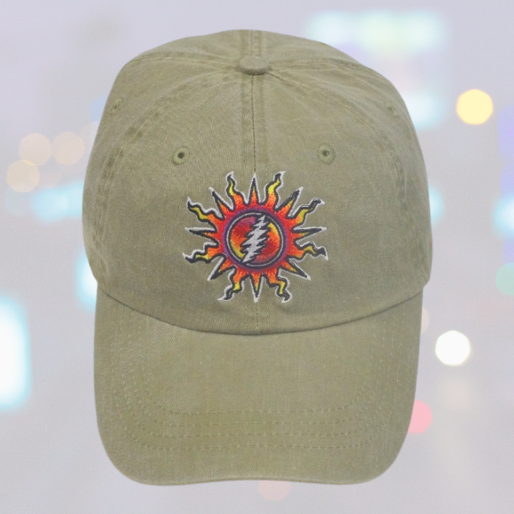 Grateful Dead Sunshine Lightning Hat-Tan
