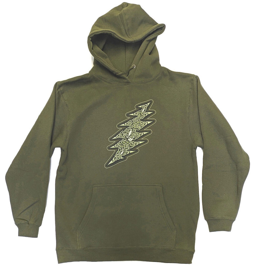 Celtic Bolt Hoodie on Green