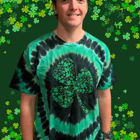 Green Shamrock Tie Dye