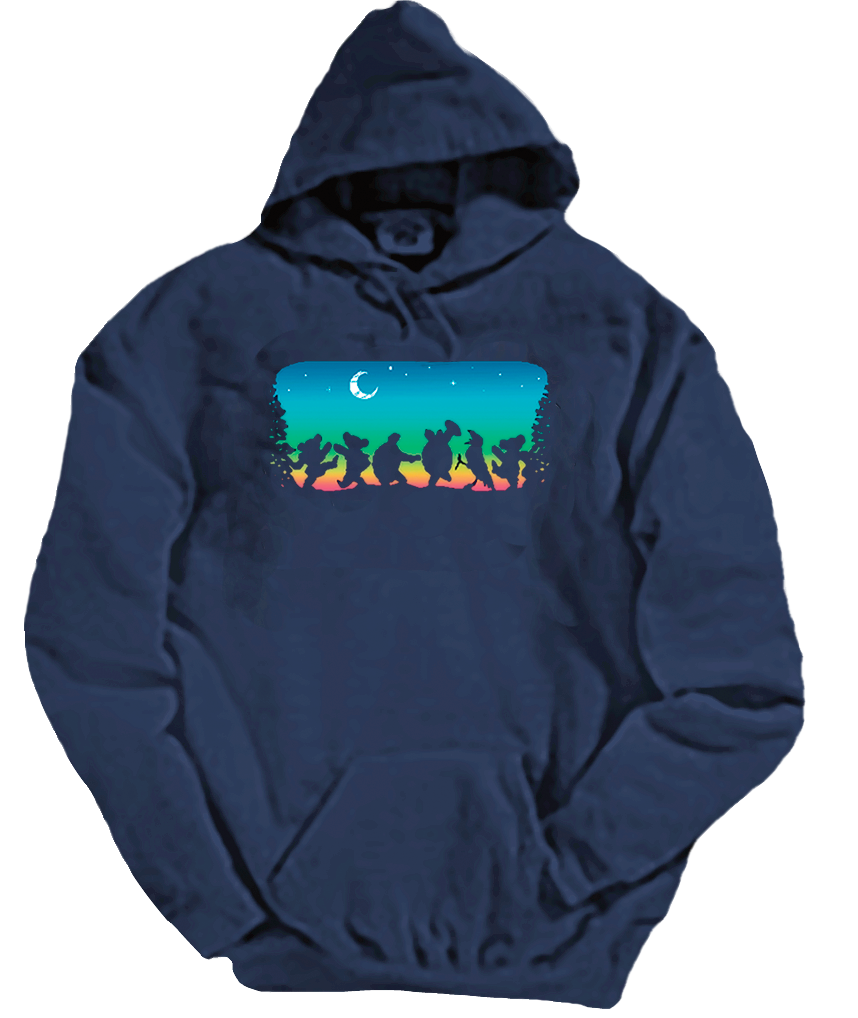 Grateful Dead - Moondance on Navy Hoodie