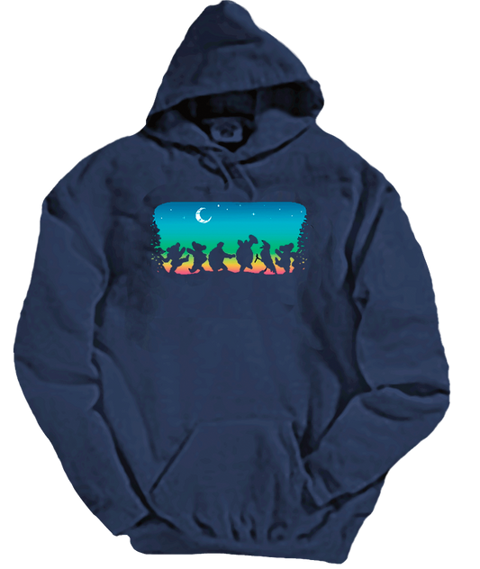 Grateful Dead - Moondance on Navy Hoodie