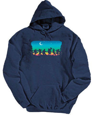 Grateful Dead - Moondance on Navy Hoodie