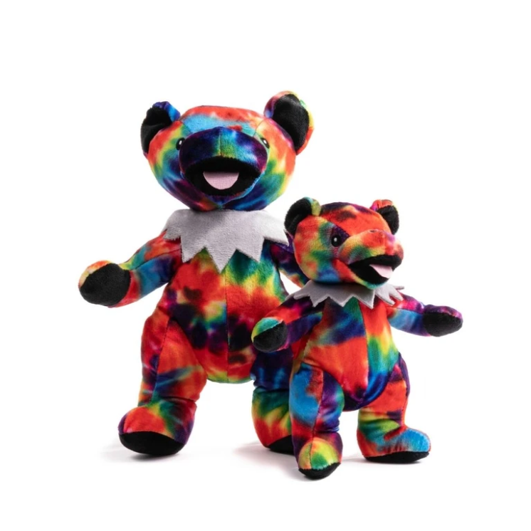 Grateful Dead Tie Dye Dancing Bears Large Dog Toy - eDeadShop