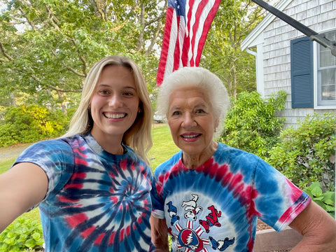 Patriotic Bears tie dyed t-shirt