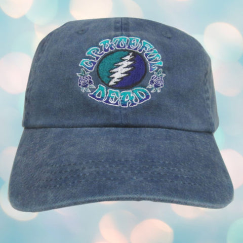 Grateful Dead Bolt on Blue Embroidered Hat