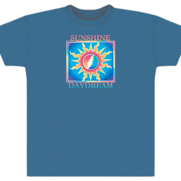 Sunshine Daydream on Blue Tie Dye Shirt - eDeadShop