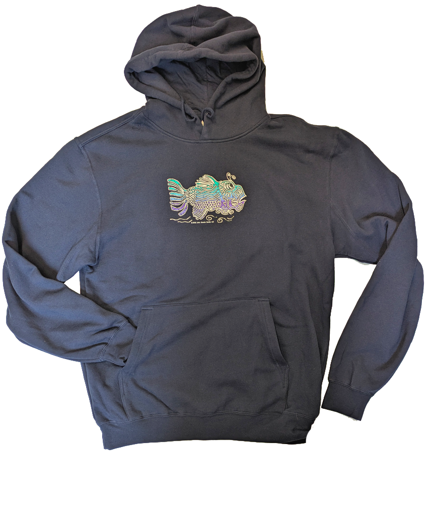 Jerry Garcia Art- Fish Hoodie